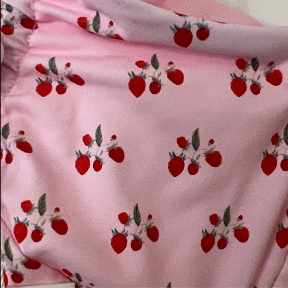 Frankie's Bikinis Pink Floral Swim Top
